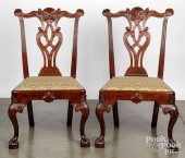 CHIPPENDALE STYLE CARVED MAHOG