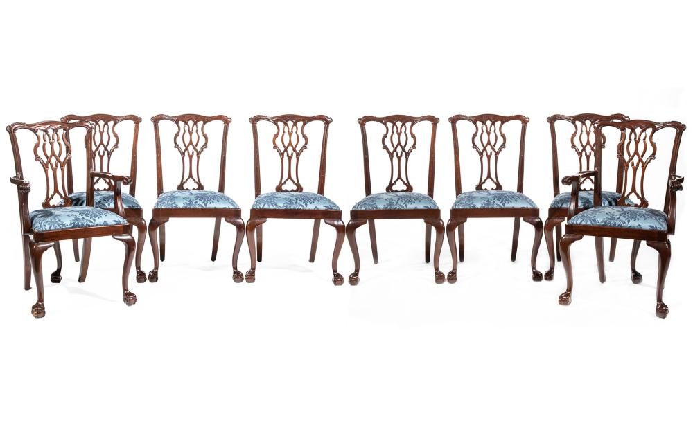 CHIPPENDALE-STYLE CARVED MAHOGANY