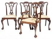 CHIPPENDALE-STYLE CARVED MAHOG