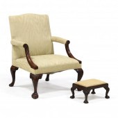 CHIPPENDALE STYLE CARVED MAHOG
