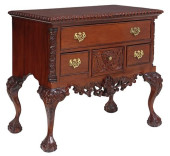 CHIPPENDALE STYLE CARVED MAHOG