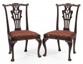 CHIPPENDALE-STYLE CARVED MAHOG