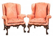 CHIPPENDALE-STYLE CARVED MAHOG