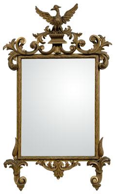 Chippendale style carved mirror,