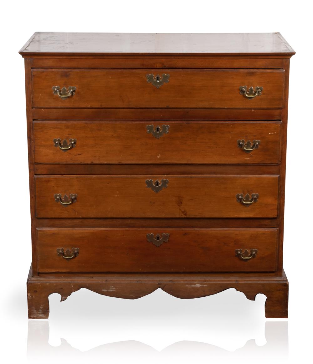 CHIPPENDALE STYLE CHERRY CHEST OF