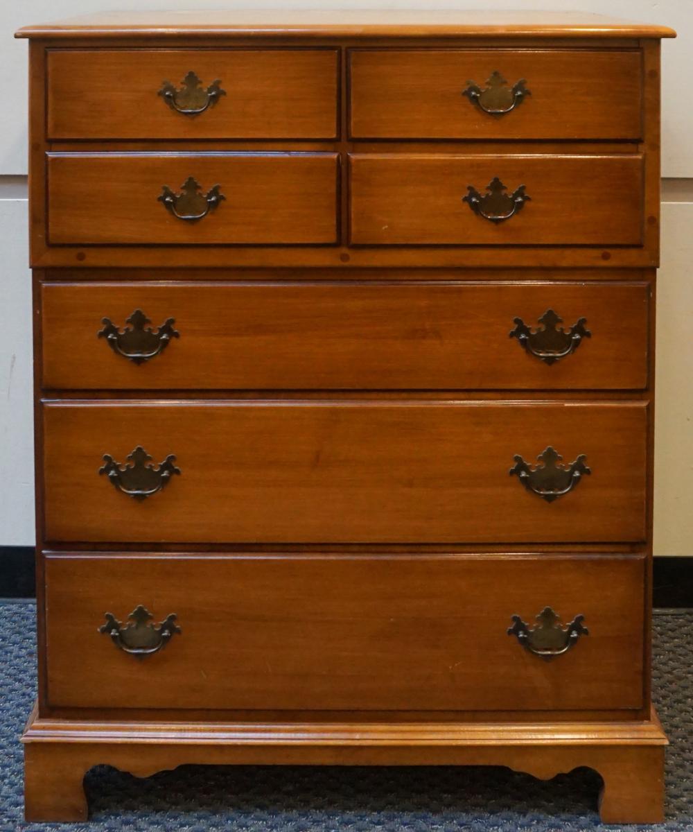 CHIPPENDALE STYLE CHERRY CHEST OF