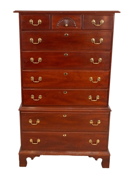 CHIPPENDALE STYLE CHEST ON