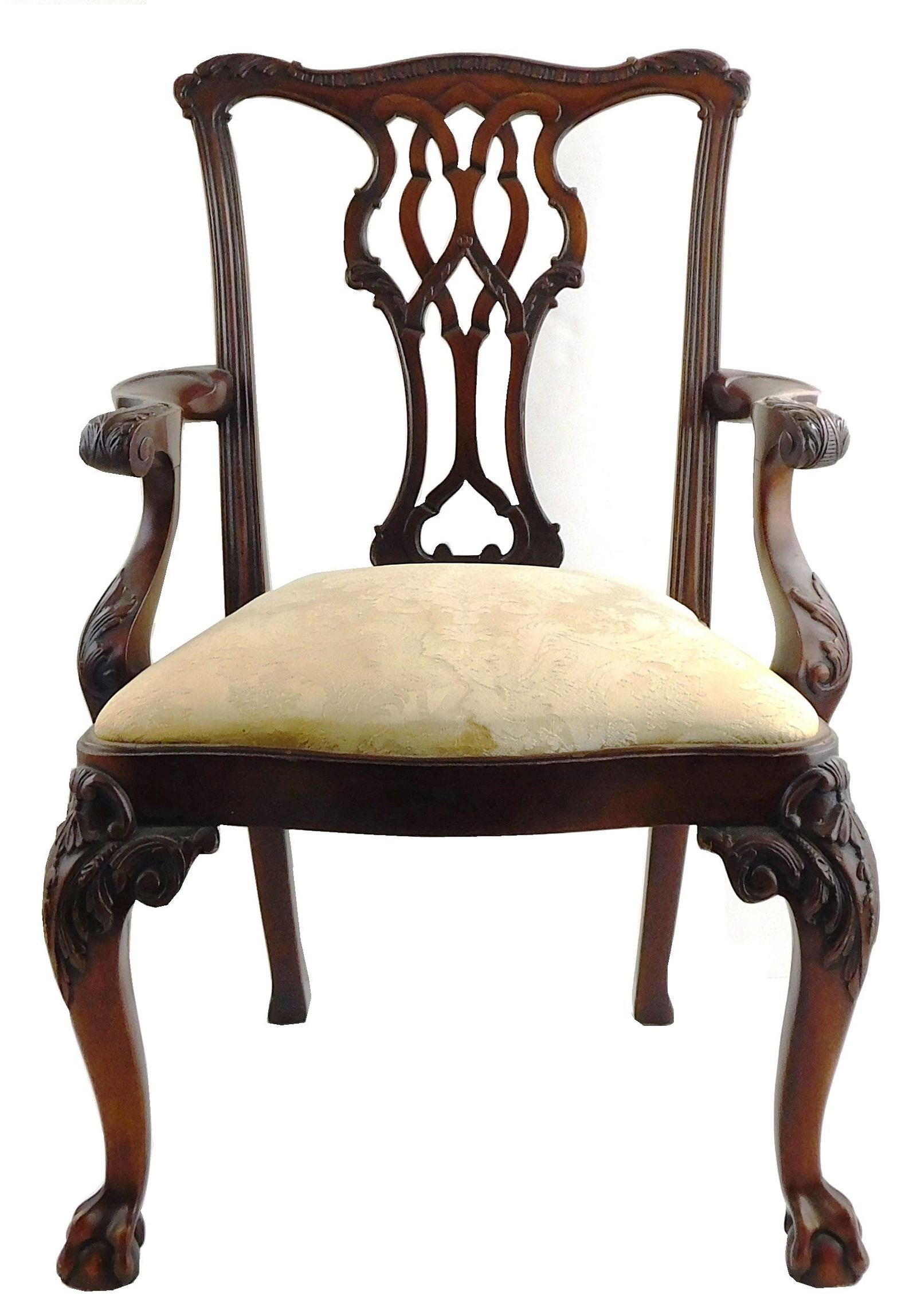 CHIPPENDALE STYLE CHILD'S ARMCHAIR,