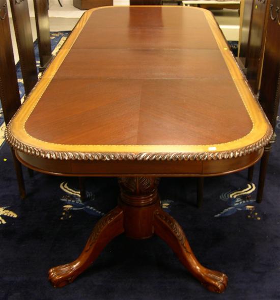 Chippendale style double pedestal