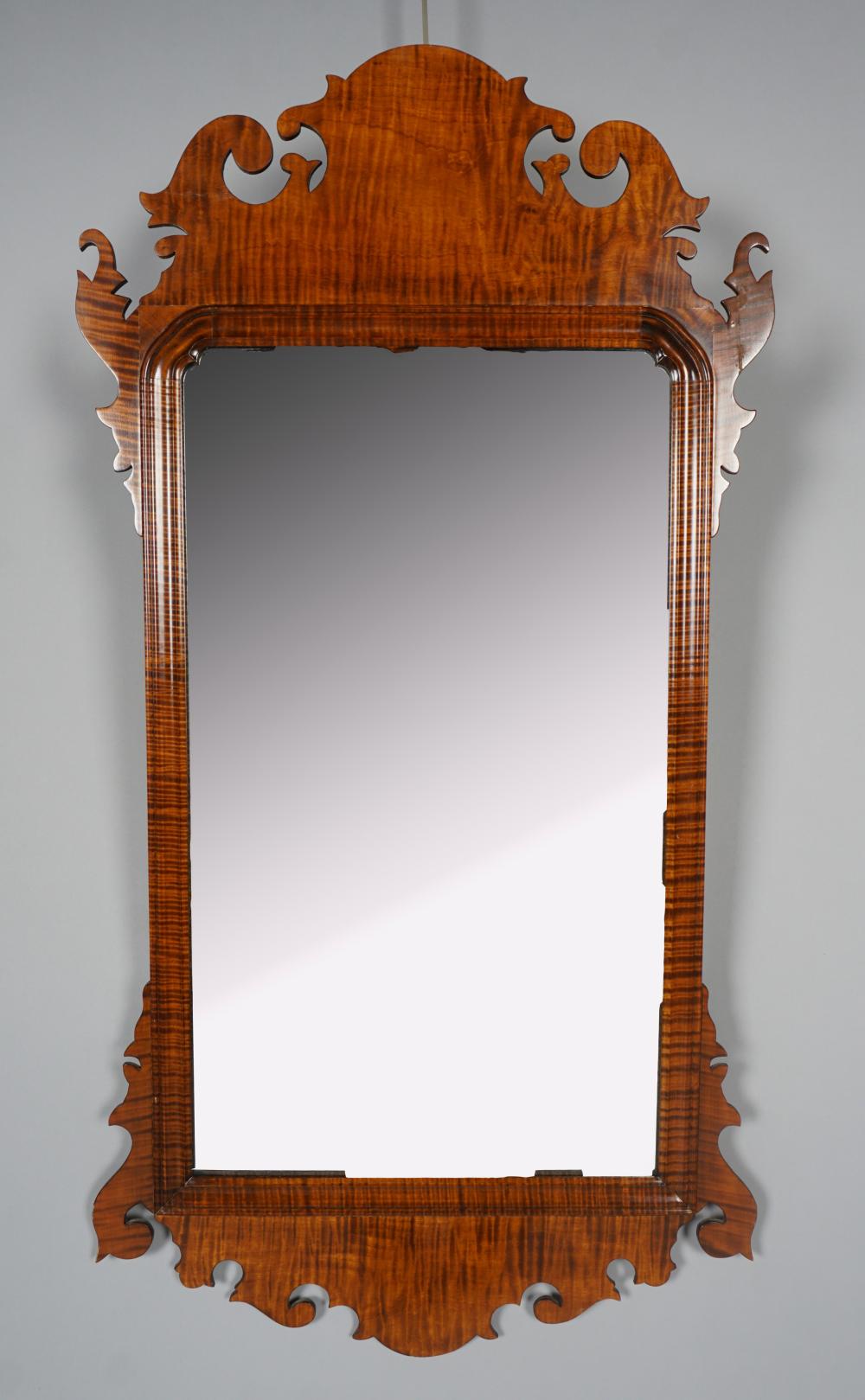 CHIPPENDALE STYLE FIGURED MAPLE