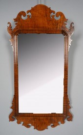 CHIPPENDALE STYLE FIGURED MAPL