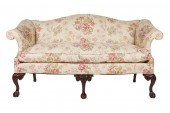CHIPPENDALE STYLE FLORAL UPHOL