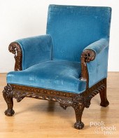 CHIPPENDALE STYLE HEAVILY CARV