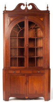 Chippendale Style Inlaid Corne