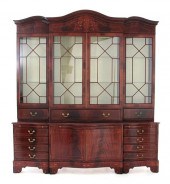 Chippendale style inlaid mahog