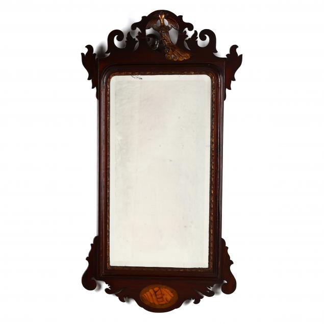 CHIPPENDALE STYLE INLAID MAHOGANY