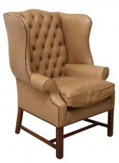CHIPPENDALE STYLE LEATHER WING