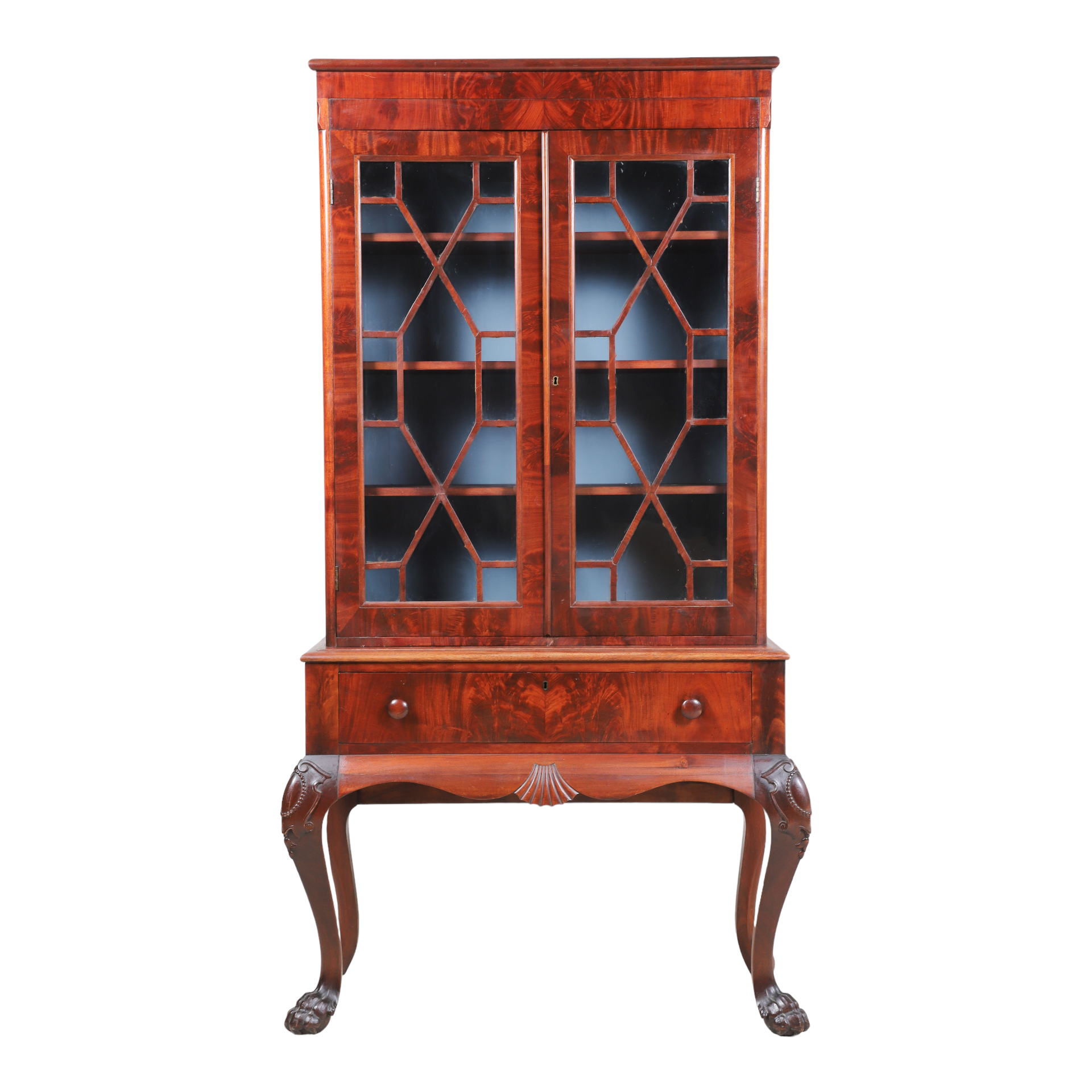 Chippendale style mahogany 2-pc