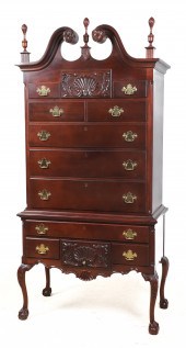 Chippendale style mahogany 2-p