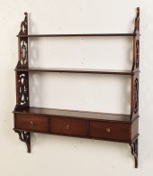 CHIPPENDALE STYLE MAHOGANY 3 D