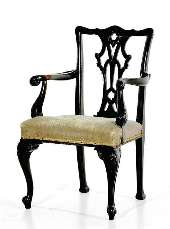 Chippendale style mahogany armchair