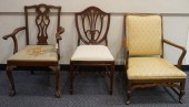 CHIPPENDALE STYLE MAHOGANY ARM