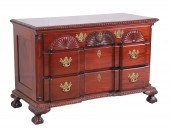 Chippendale style mahogany blo