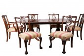 CHIPPENDALE-STYLE MAHOGANY DIN