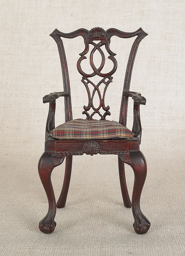 Chippendale style mahogany doll's