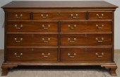 CHIPPENDALE STYLE MAHOGANY DOU