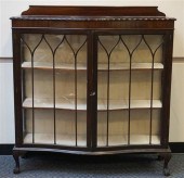 CHIPPENDALE STYLE MAHOGANY DOU