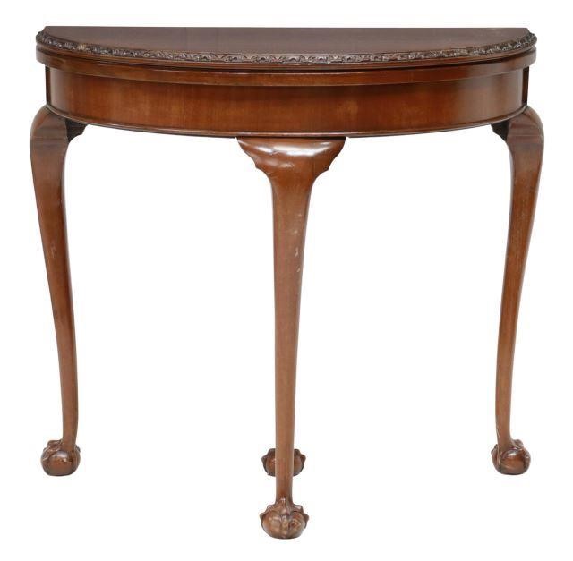 CHIPPENDALE STYLE MAHOGANY FLIP-TOP
