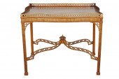 CHIPPENDALE-STYLE MAHOGANY FRE