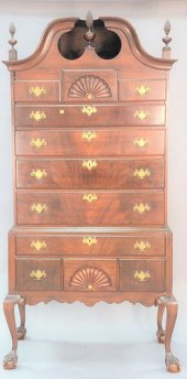 CHIPPENDALE STYLE MAHOGANY HIG
