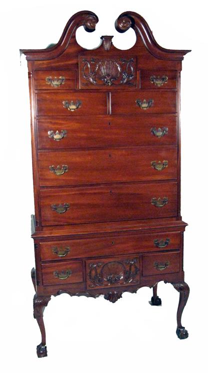 Chippendale-style mahogany highboy
