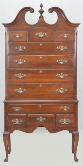 CHIPPENDALE STYLE MAHOGANY HIG