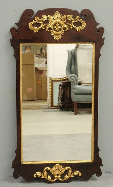 Chippendale style mahogany mirror