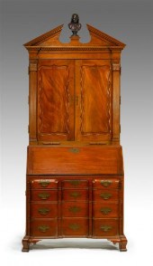 Chippendale-style mahogany sec
