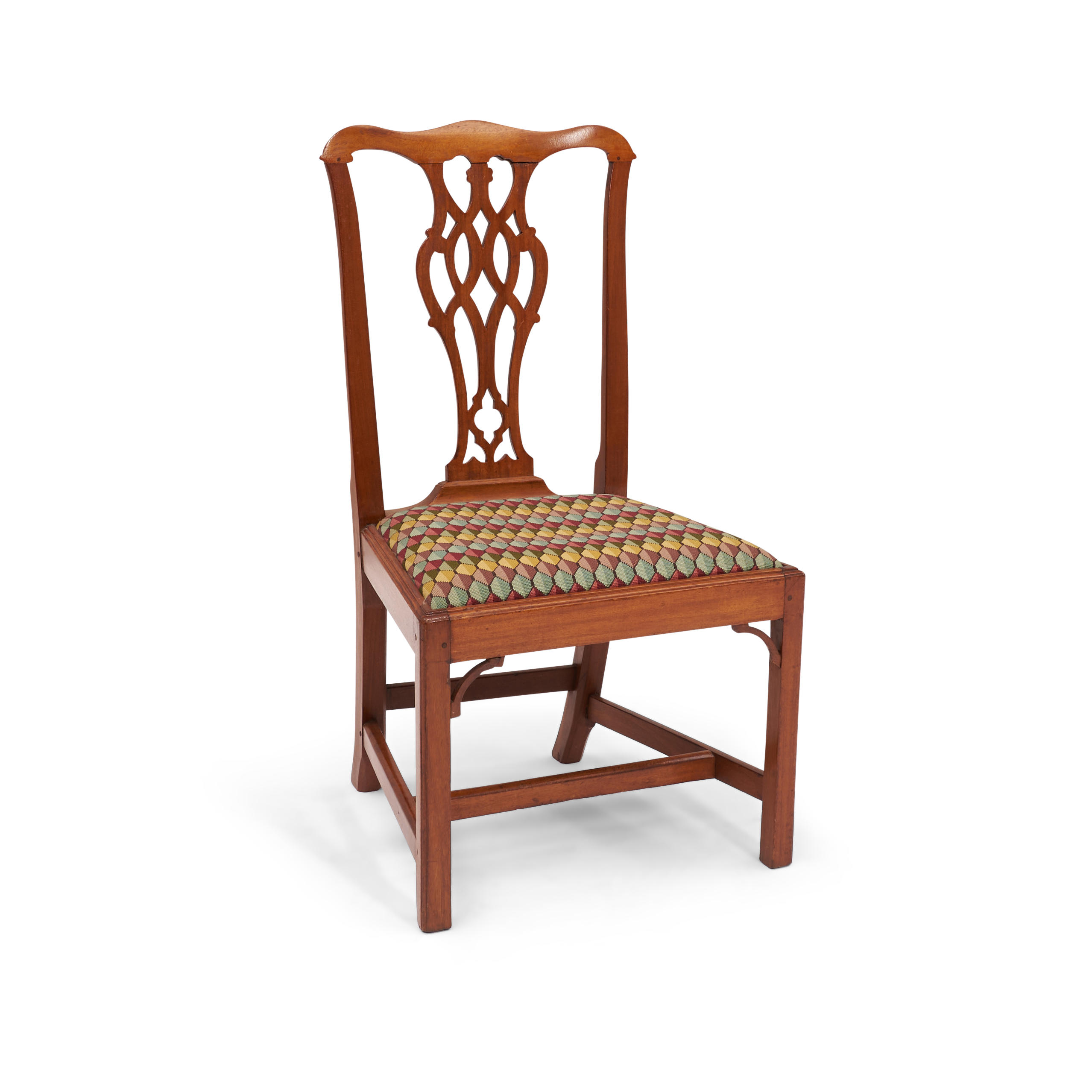 CHIPPENDALE-STYLE MAHOGANY SIDE