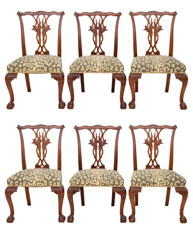 CHIPPENDALE STYLE MAHOGANY SIDE