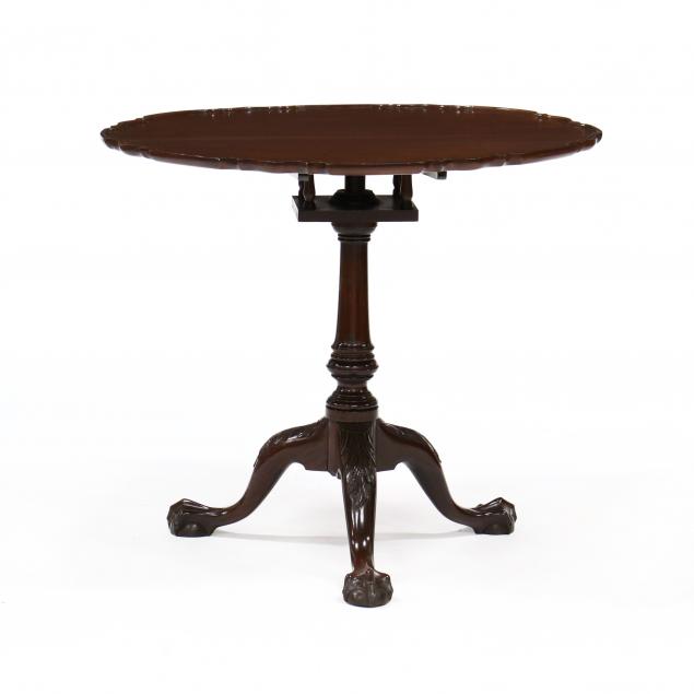 CHIPPENDALE STYLE MAHOGANY TILT TOP