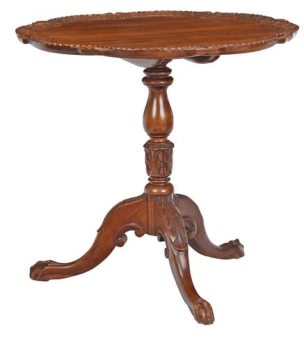 CHIPPENDALE STYLE MAHOGANY TILT TOP