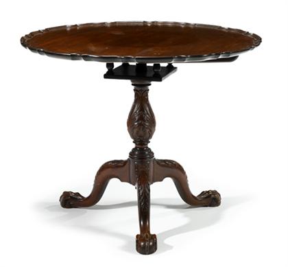 Chippendale-style mahogany tilt-top