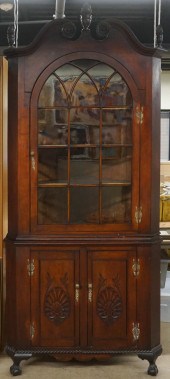 CHIPPENDALE STYLE MAHOGANY TWO