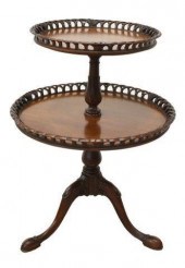 CHIPPENDALE STYLE MAHOGANY TWO