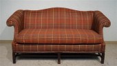CHIPPENDALE STYLE MAHOGANY UPH