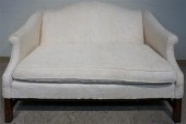 CHIPPENDALE STYLE MAHOGANY UPH