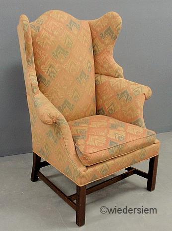 Chippendale style mahogany wing