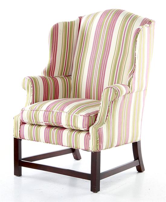 Chippendale style mahogany wingback