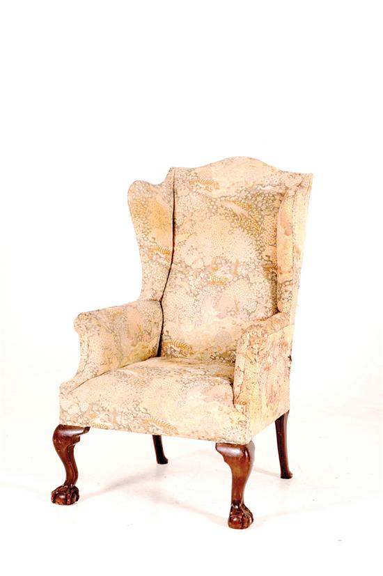 Chippendale style mahogany wingback
